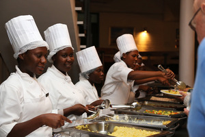 Dinner prepared & served by students