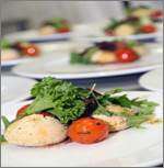 Students are taught how to plate food