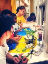 Campers make a healthy snack