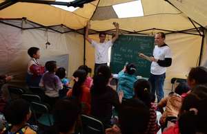 the kids affected in the 7.0 earthquake in China