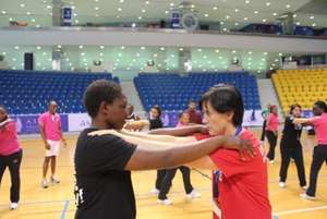Cameron at UNOSDP Youth Leadership Camp in Doha