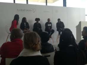 Boxgirls Coach Thembisa at panel discussion