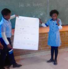 Girls attending Homework Club