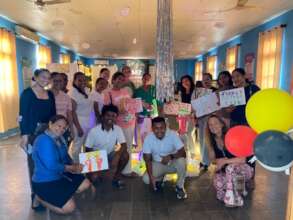 Parents and teachers at the Art Exhibition