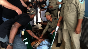 The transportation of rescued tiger, Roy.