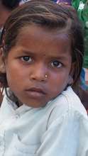 Scared and traumatized face of Pabitra, a project