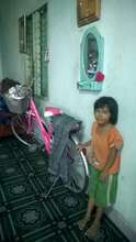 Kieu with her new bike