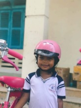 Vy and her new bike
