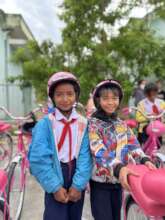 More girls receiving their bikes