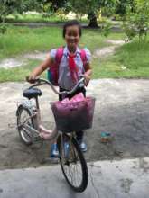 Trinh and her newly repaired bike