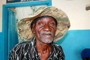 Kind man receiving treatment at the dispensary