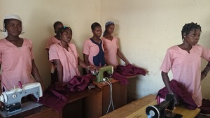 Girls form the Dorcas Lafiabougou project.
