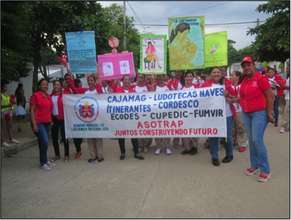 Volunteers and moms marching for breastfeeding!