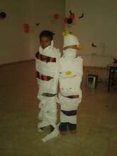 Some really scary toilet paper mummies