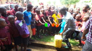 #1: Giving water to students