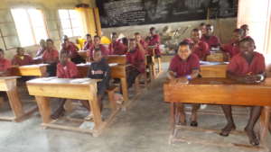 Students of grade 6 in classroom