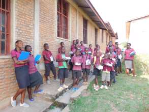 #1 Students enjoying receiving school materials