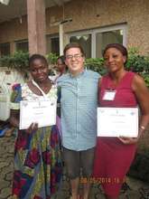 Cynthia, Adrian, and Caroline with Certificates