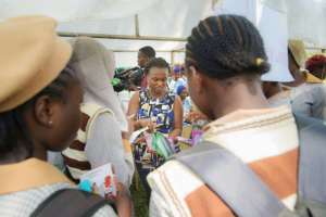 Girls Receiving Informative Materials on SRH