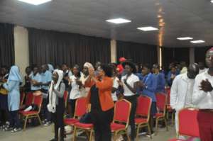 Young people participating in an Energizer
