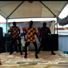 Young boys displaying their dancing skill