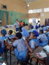 Facilitator Providing Tips to Manage Menstruation