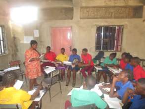 Adolescents discussing issues they face in school