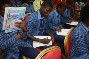 Young People Taking HIV Knowledge Assessment Test