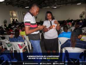 Demo session with young people.