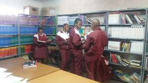 Girls in the library