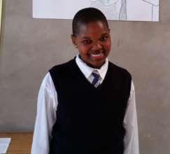 Smiling girl at Ramaqhanyane school