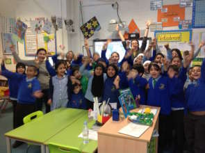 Laura with one of her classes