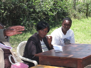 Purity Mbugua at the Matasia school meeting