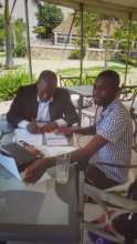 Lucas and Madaga planning for study camp