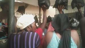 Women receiving AdvocAid welfare items in prison