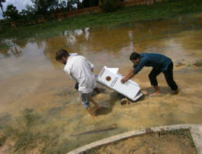 We then deliver our water filters to the community