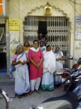 Widows visit local bank to widhdraw their pension