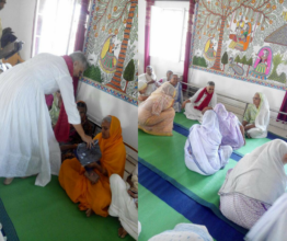 Maitri Founder & Director catching up with widows