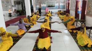 Yoga in winters in ashram