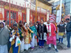 Widow mothers travel to Haridwar