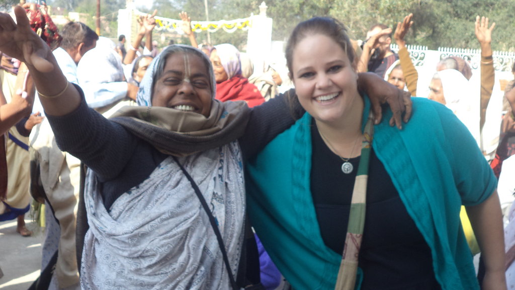 A widow mother with one of Maitri's interns