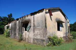The exterior of the school building.