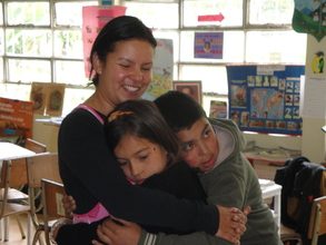 Children with their teacher