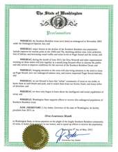 2013 Orca Month Proclamation from Governor Inslee