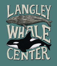 Langley Whale Center sign and logo
