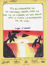 Drawing and signatures by graduates