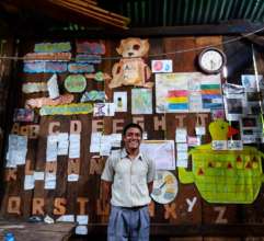 A vibrant classroom at the coast