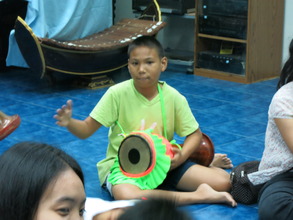 stimulation music activity w/local HS students
