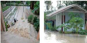 Pictures of flooding of agricultural youth project