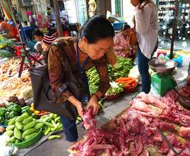 Housemother rises early to buy ingredients to cook